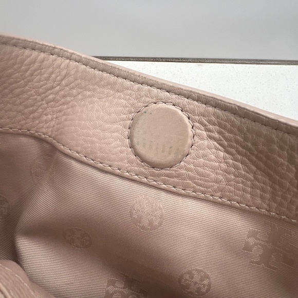 Tory Burch Britten Slouchy Tote, Blush Pink Pebbled Leather, gold tone hardware - Picture 11 of 16